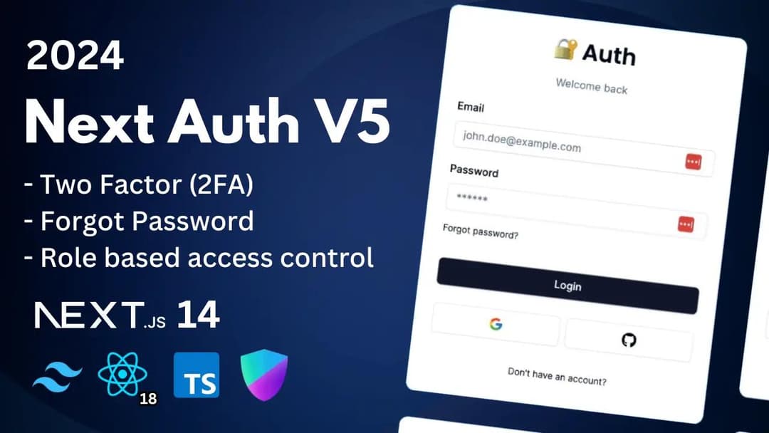 Code With Antonio - Next Auth v5 - Advanced Guide
