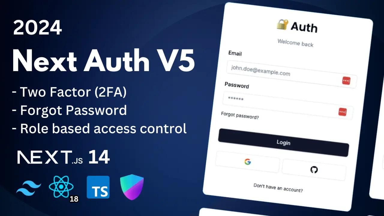 Code With Antonio - Next Auth v5 - Advanced Guide