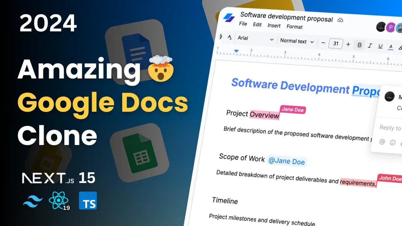 Code With Antonio - Build a Google Docs Clone