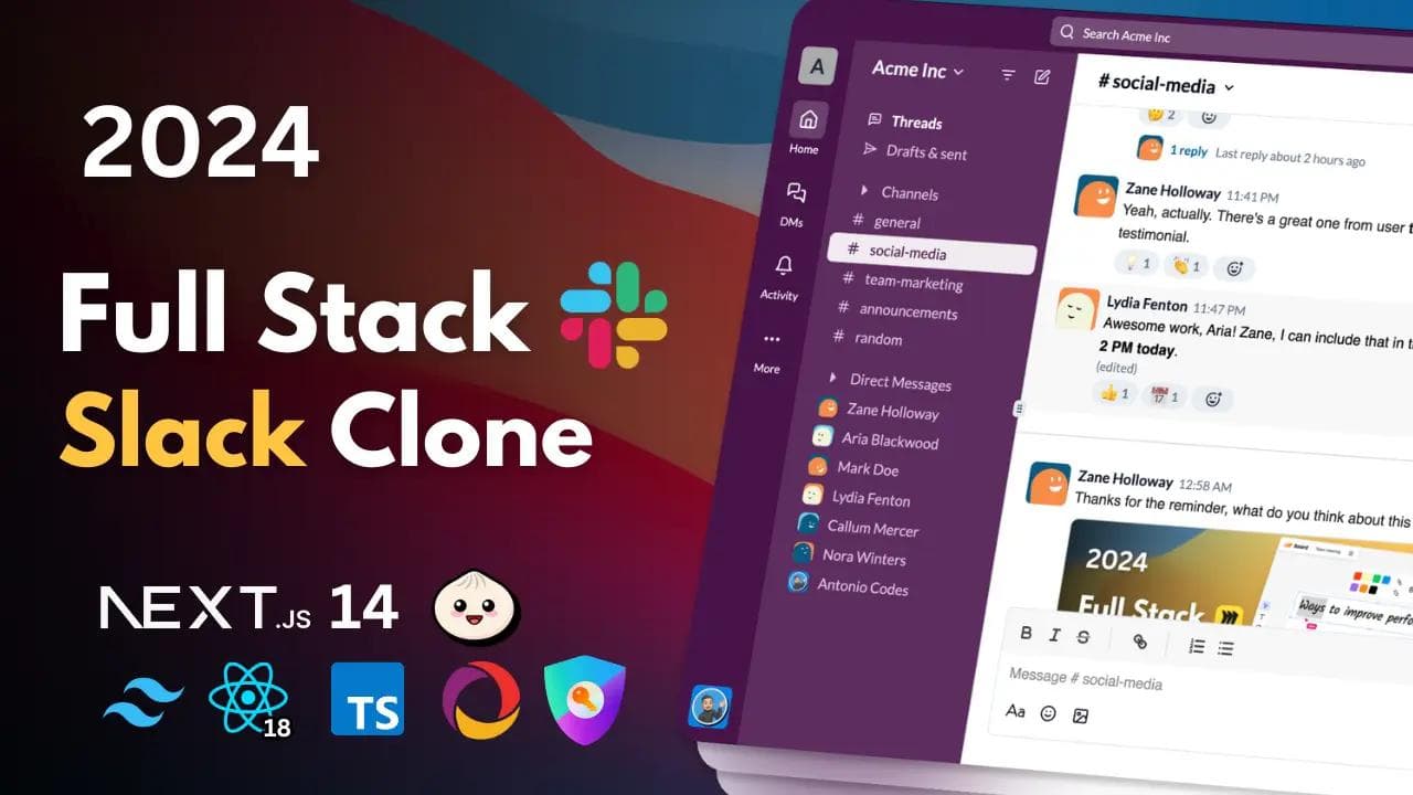 Code With Antonio - Build a Slack clone